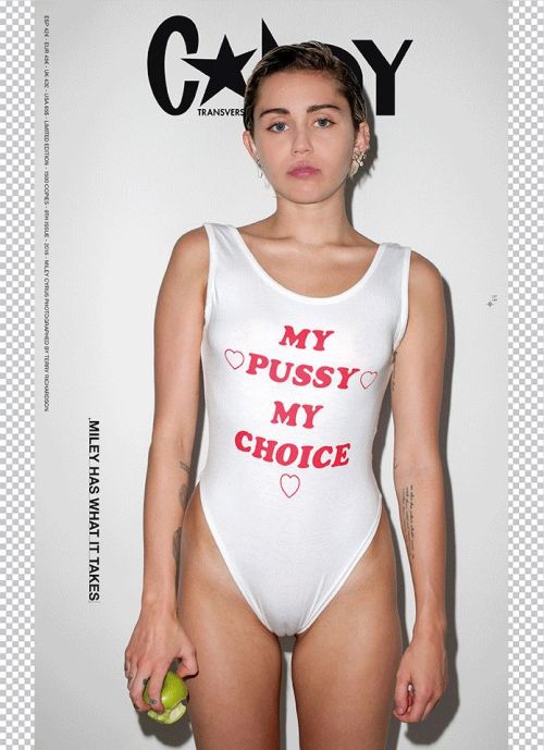 celebritysextapesarchive: Miley Cyrus Full Frontal Nude for Candy Magazine 2015