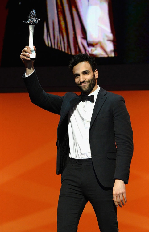 plrks: Luca Marinelli and Marwan Kenzari accepting their Shooting Stars (2013 &amp; 2014) awards