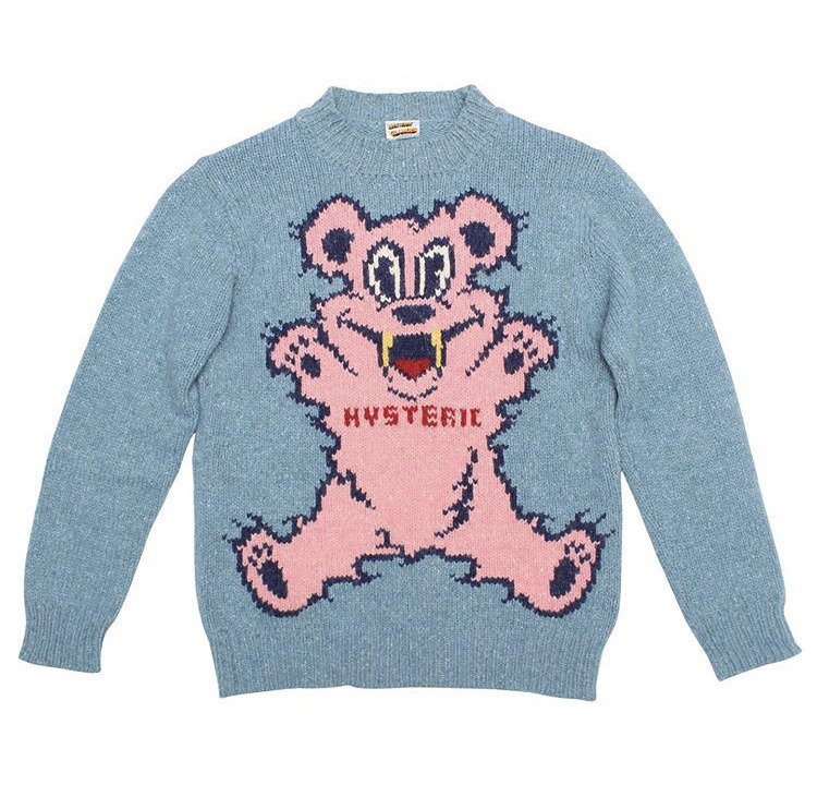 Mishy✧ — Hysteric Glamour knitted “Bear” sweater.