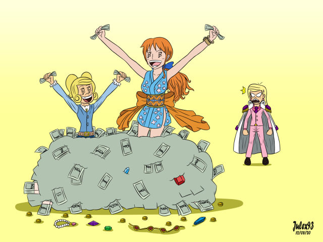 Una comision con Leia y Nami con su fortuna mientras Londey presencia la escena, fue divertido hacer esta idea y ayudo mucho a...