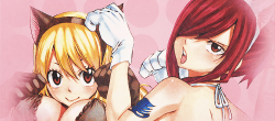 giira-moved:  Erza &amp; Lucy — dedicated to elementfour 