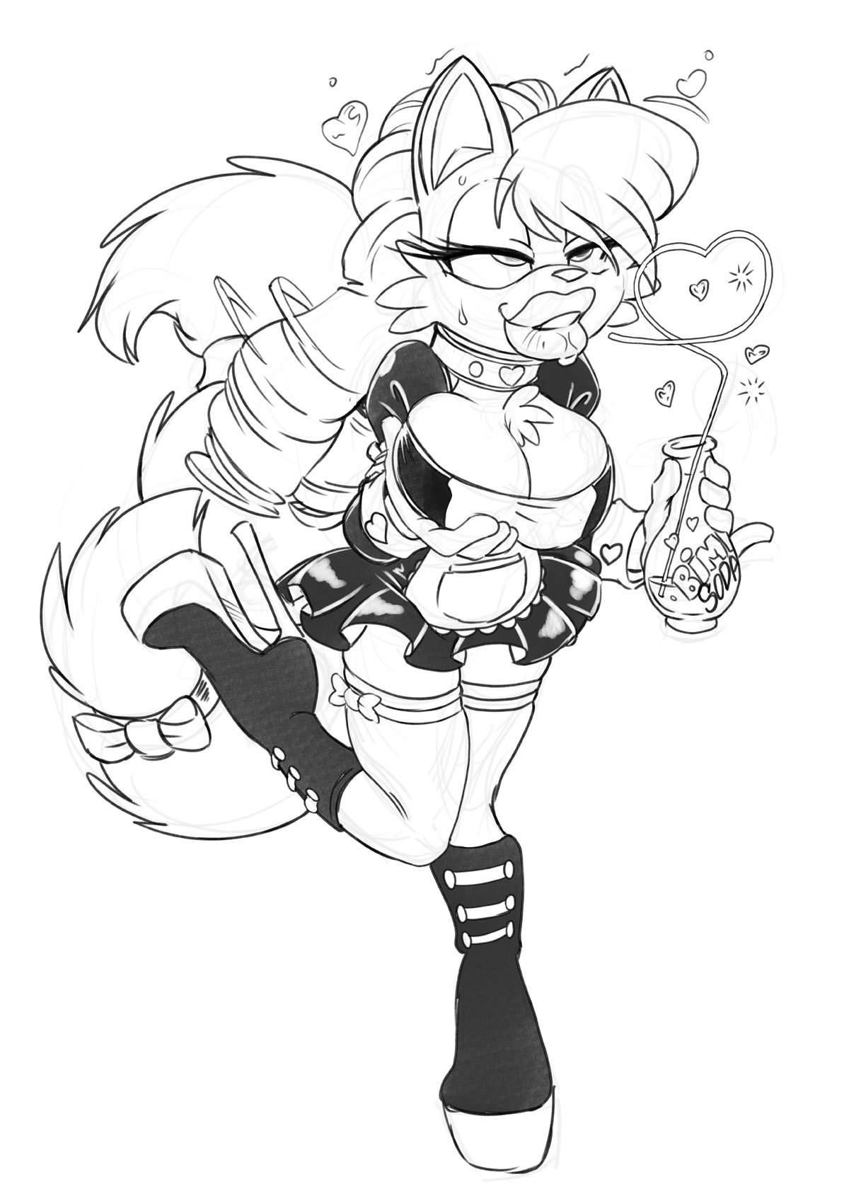 Bimbo SodaSketch Stream Commission for KlowPrower of his Khlo trying out a refreshing