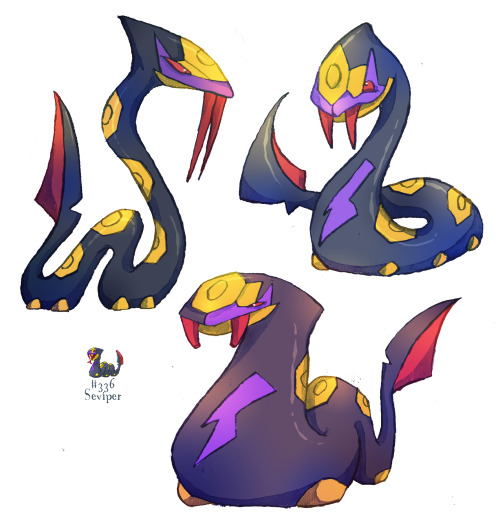 I wanted to warm up this morning, so I got back into the Pokedesign challenge mood! SEVIIIPEEERRR(Th
