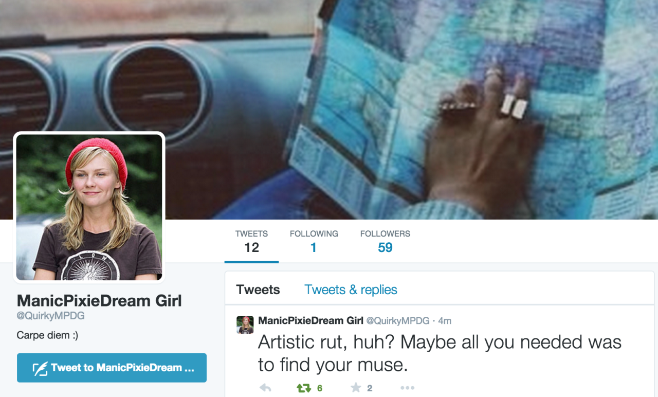 ohsara:  hamletinparadise:  New favorite twitter - QuirkyMPDG, the ultimate Manic