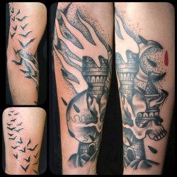 kourtney-oh93:  Burning Castle, Right forearm,