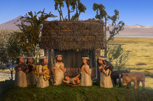 ADVENT CALENDAR DAY THIRTEEN This Nativity, made by the Mamani family, depicts the figures as Shipib