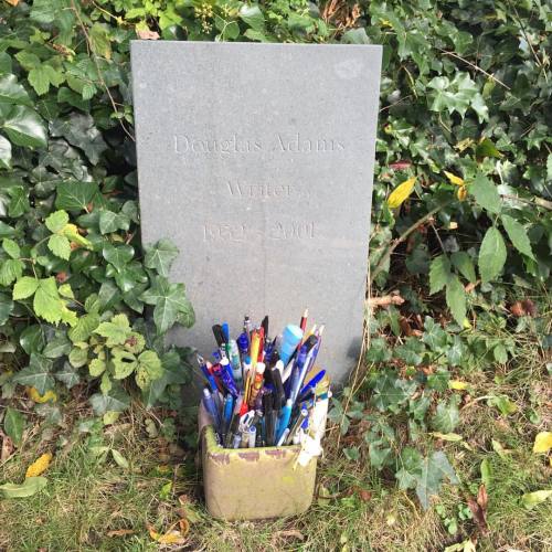 theghaida: • 6.10.15 • Douglas Adams • writer • my photo (at Highgate Cemetery)