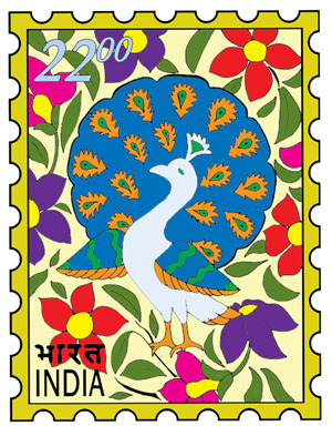 Color a Stamp from India Click the image to open the stamp PDF filePrint a stamp coloring page from 