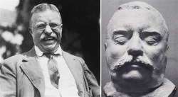 blondebrainpower:Death mask of Theodore Roosevelt