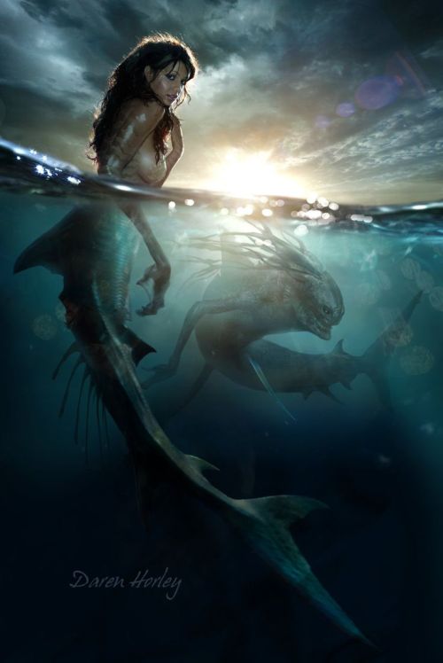 thecuriousowl:Mermaid, Daren Horley on ArtStation