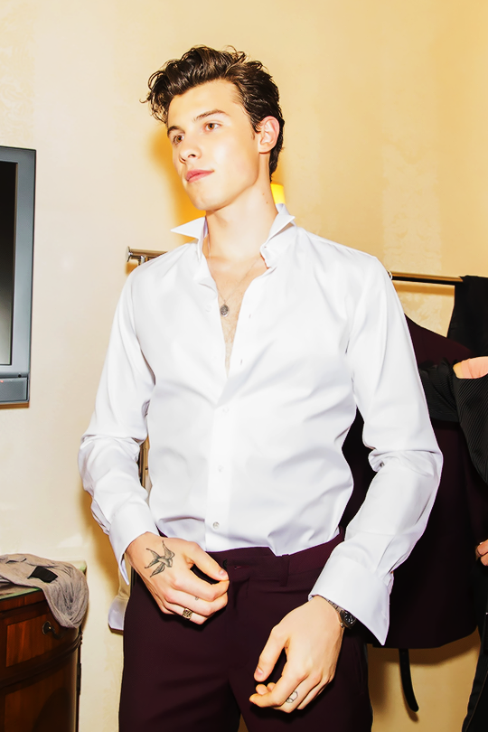 newtscamand-r: Shawn Mendes   getting ready for Costume Institute Gala 2018, photographed