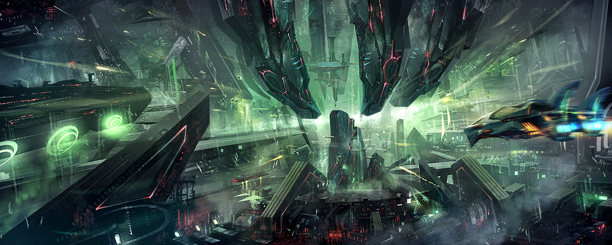 cinemagorgeous:  Stunning sci-fi art by Yin Wang.