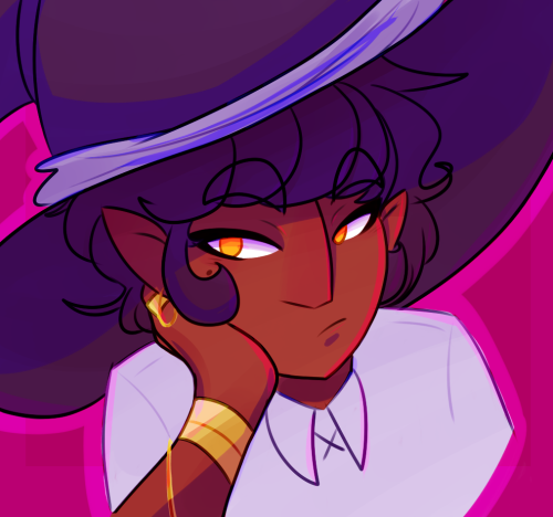 hyqerion: *hodge podge voice* Tay-ko [image description: a drawing of Taako from the chest up agains