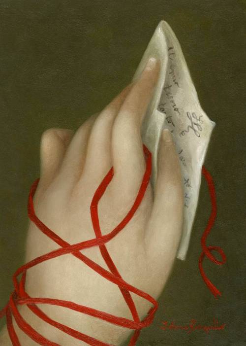 weepingwidar: windypoplarsroom: Fatima Ronquillo “Bound Hand with Letter” Fatima Ronquil