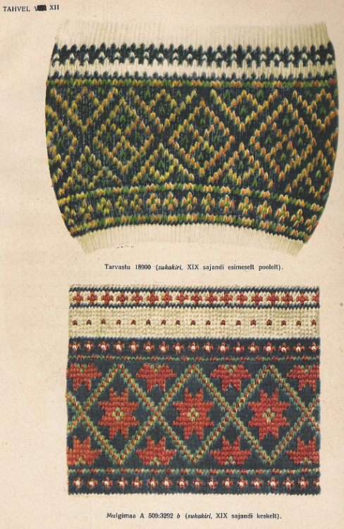 petitepointplace: Estonian sock patterns. Lot’s more here. 