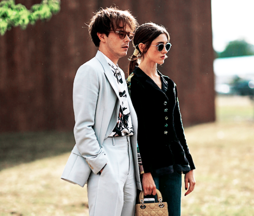 Natalia Dyer and Charlie Heaton at the Dior show in Paris, 9.24.19,