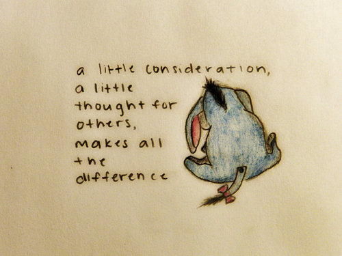 harkness-and-sparrow:  crimsonclad:  five-boys-with-accents:  Eeyore is just one of those characters that you wanna scoop up and hug forever.  One awesome thing about Eeyore is that even though he is basically clinically depressed, he still gets invited