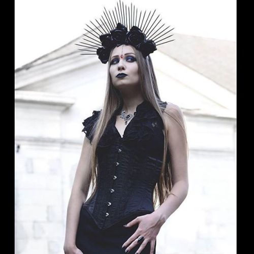 @evilebelle is such a goddess ✨ She&rsquo;s wearing Black Lacie Corset! #draculaclothing #corset