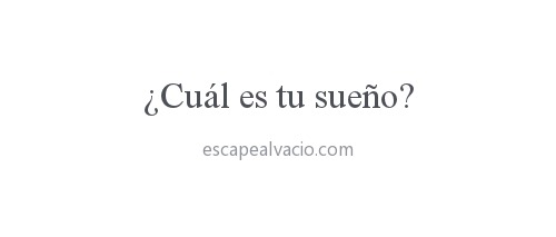 Escape al vací­o