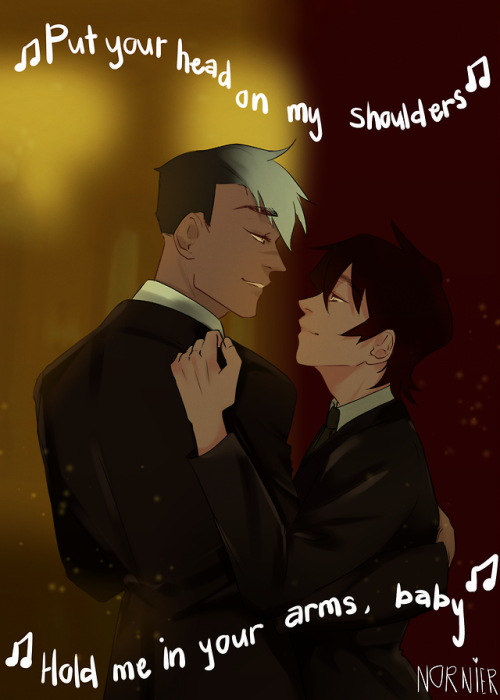 nornier:Happy Valentines everyone !! They’re slow dancing to Paul Anka - Put Your Head on My 