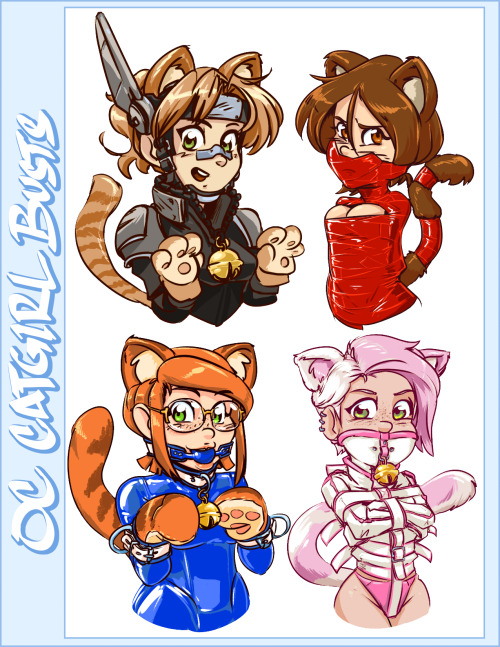 aidenke:  commander-rab:  OC catgirl busts from streaming this weekend.  So much adorable cute in th