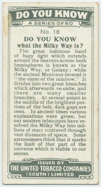 sagansense:“Do you know what the Milky Way is?”Well, do you?(New York Public Library)via