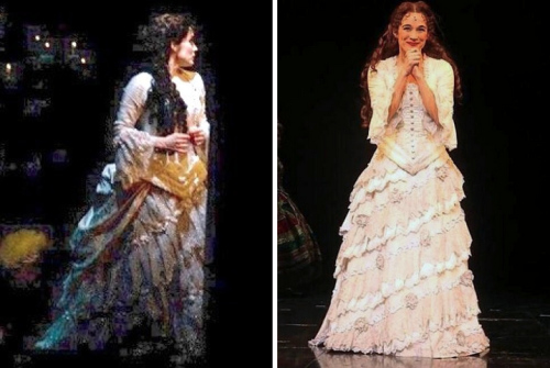 operafantomet: Elizabeth Welch’s wardrobe in the US (left) and Germany (right), round 1(Note: 