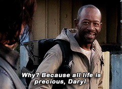 littleblondeadventurer:  macheteandpython:    Where’d you learn that?  A friend.    Arguably the most heart-wrenching episode of walking dead I’ve seen thus far. Loved it so much.