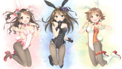cute-girls-from-vns-anime-manga:  アイドルマスターバニーガールズ by ぺこ