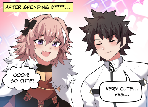 merryweather-comics:Astolfo & Master discover “Genshin Impact”