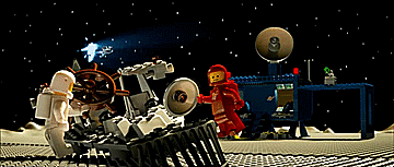 pedants-r-us:Return to Bricksburg in the SPACESHIP.Didn’t think we had a gifset of this yet, so here
