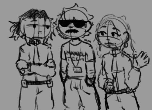 Idk If Ur Awake But Can You Draw A Small Version Of The Three Sillies (ruth, Thatcher And Dave) And They're