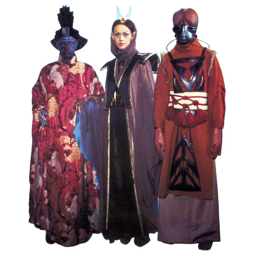 classictrek: A Betelgusian, a Vulcan, and a Zaranite, all wearing costumes created by Robert Fletche