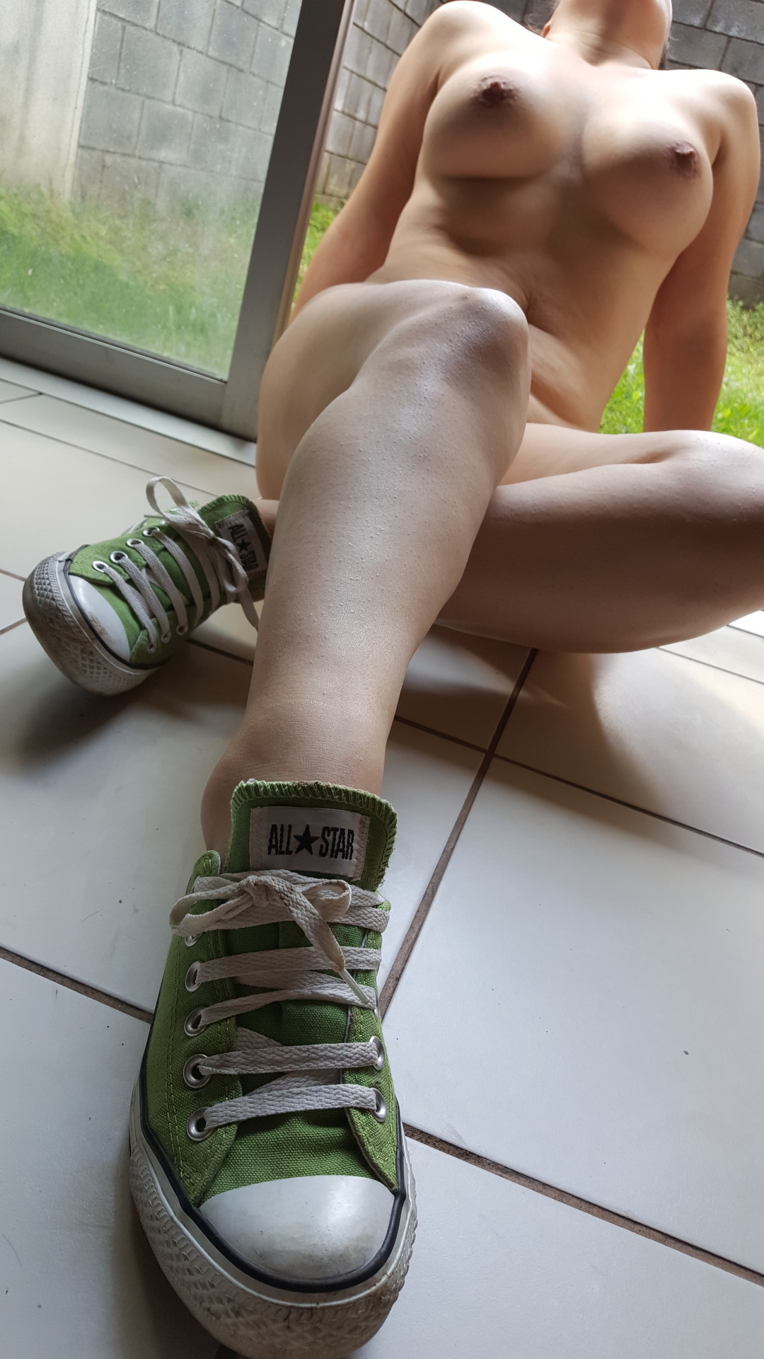 badnaughtywife: Hope you guys like my Apple Green Chucks! I certainly love them 💚💚💚💚