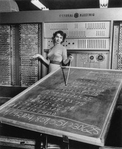 furtho:  Woman with a General Electric mainframe