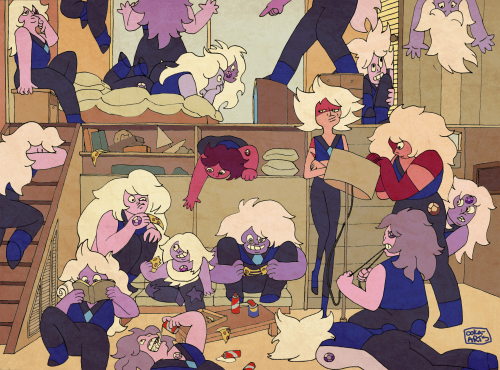 flowerdragon:  F A M E T H Y S T  P A R T Y  finished version of this wip  