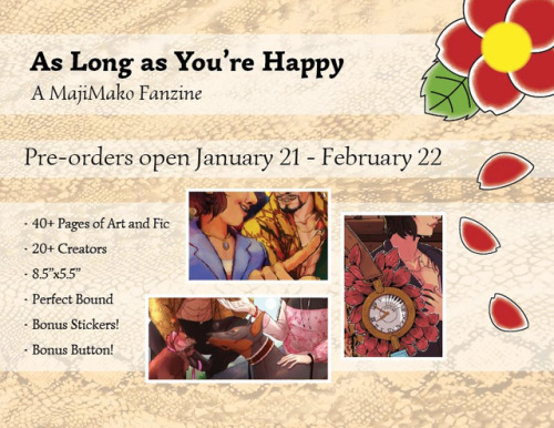neeseeart: Friends!!! At long last, pre-orders for the MajiMako Zine, As Long As You’re Happy,