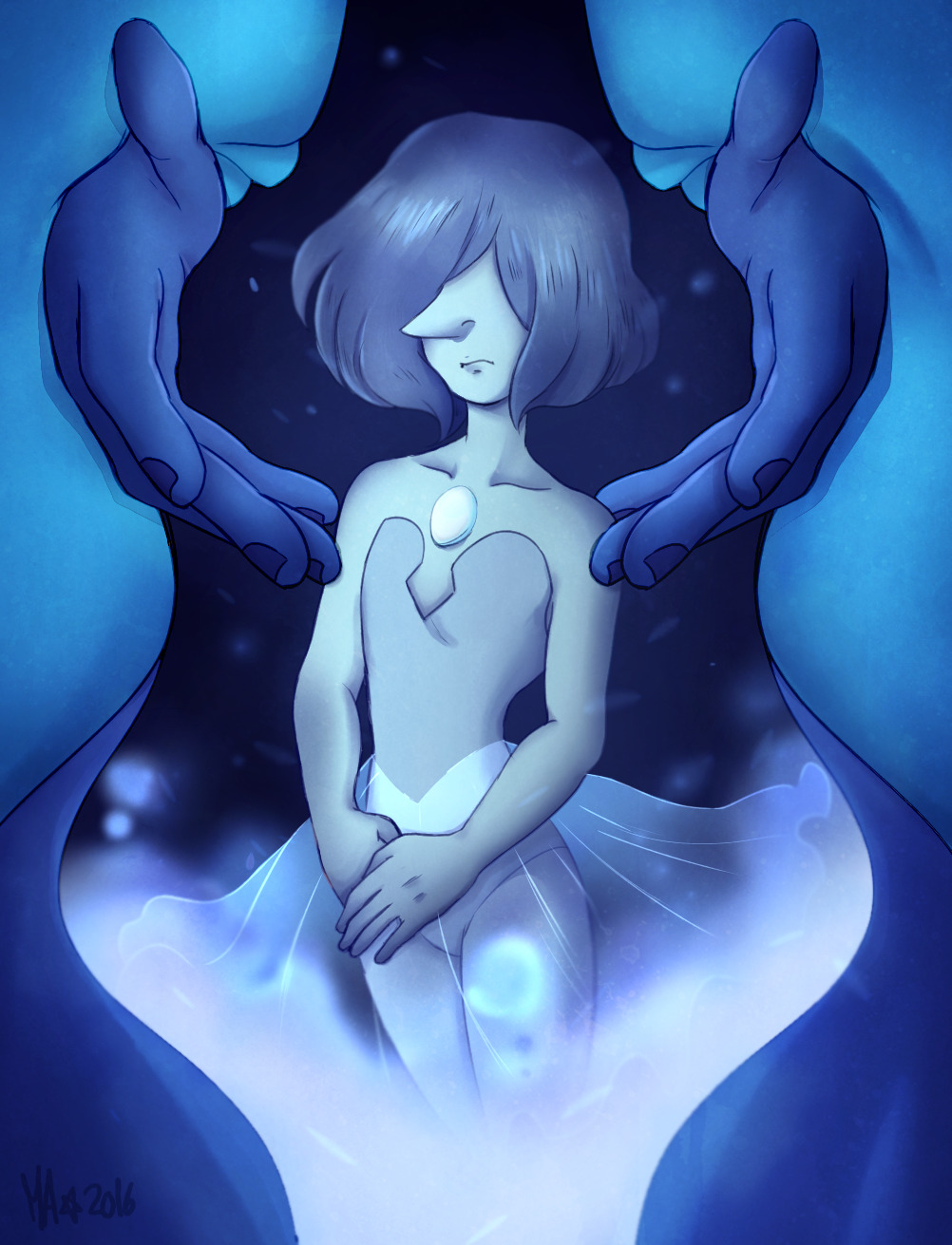 insidealosershead:  I’m joining the group of drawing Blue Pearl here she is  she’s