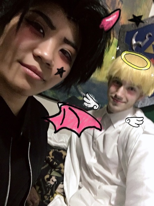 A gross misuse of cute filters.[ Akira: @traxicat | Ryo: @joshhanlonpk ]