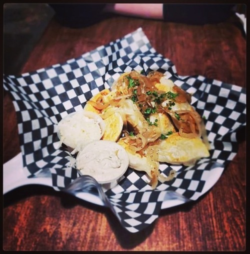 Our #vegan perogi plate is always a hit - your choice of 6 or 12 handmade perogies served with house