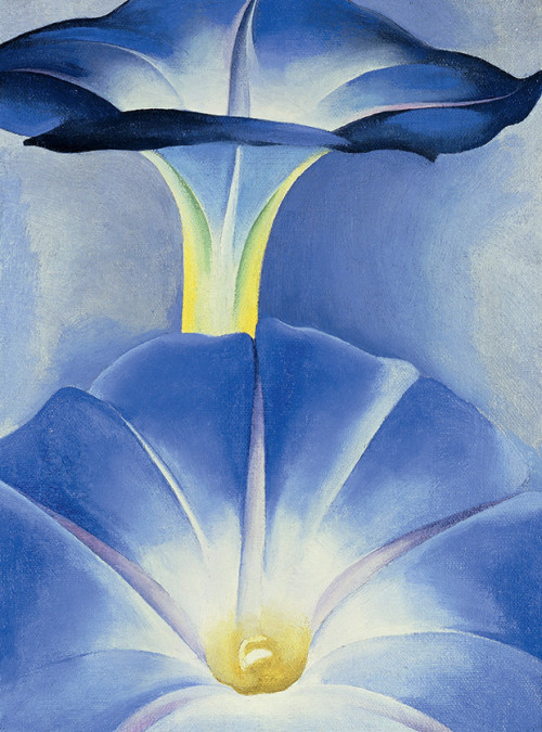 “Blue Morning Glories” (1935), Georgia O’Keeffe“I found I could say things with color and shapes tha