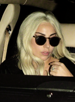 ladyxgaga: April 9th 2015: Arriving and leaving Craig’s Restaurant where she was dining with Elton John in West Hollywood, California