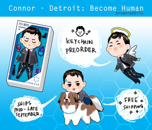 Connor from Detroit Become Human keychain preorder!Preorder HerePreorder ends Aug 31, and it ships m