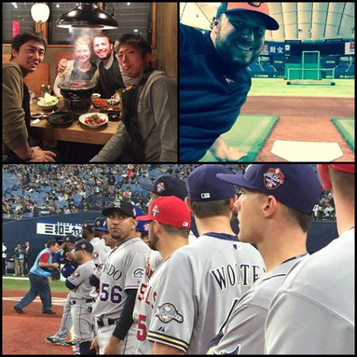 Check out @tHunter29 on Twitter to follow his adventures during the #JapanSeries! Good luck to Tommy