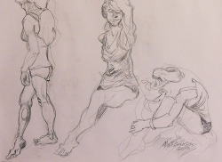 More drawings of Andrea, done at the MFA