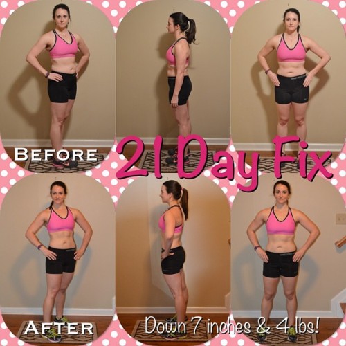 Round 1 of #21dayfix #Beachbody - 7 inches and 4 lbs. As active as I already was, losing this in 3 s