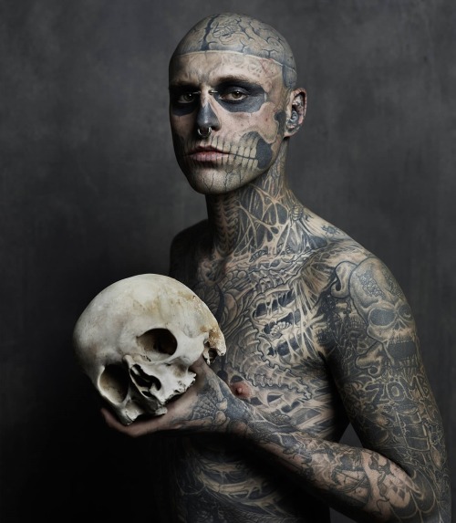 im-the-voodoo-child:  Photoshoot of Rick Genest aka Zombie Boy by Joey Lawrence for Rebel Ink Magazine (March 2013) 