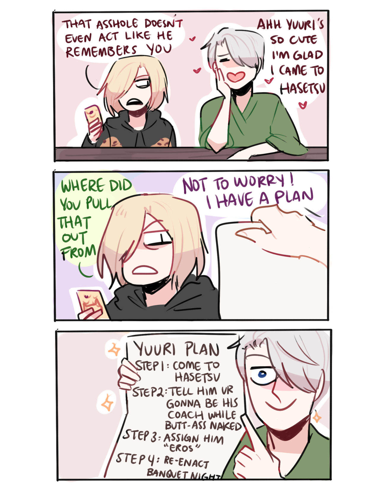 randomsplashes:  randomsplashes:consider this: victor totally made up a plan before