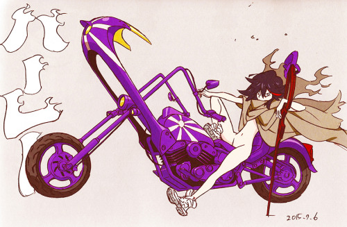 h0saki:  Cool Ryuko illustrations  by Kill la Kill character designer and chief animation director Sushio, featured in his artbook “LOVE LOVE KLKL”.    
