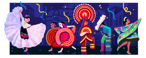 Honored to draw today&rsquo;s doodle for Amalia Hernandez’s 100th Birthday! Amazingly beautiful chor